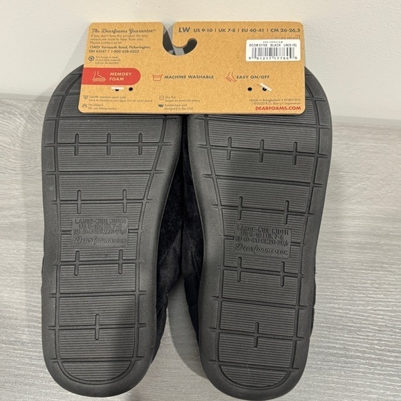 Dearfoams Memory Foam No Sweat Control Wide Width Darcy Velour Clog (L 9-10) - Picture 5 of 7